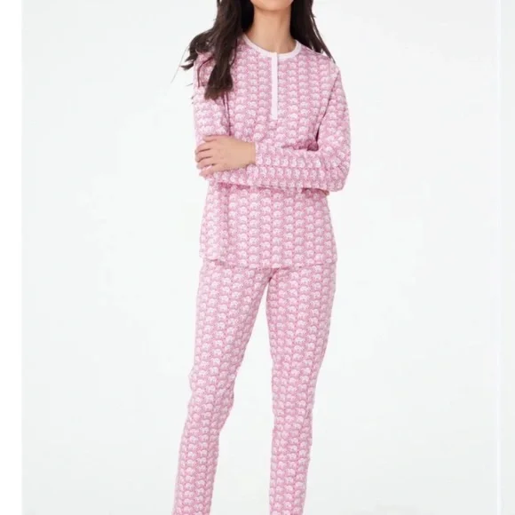 Roller Rabbit Pink Hathi Elephant Pajamas - Picture 2 of 16